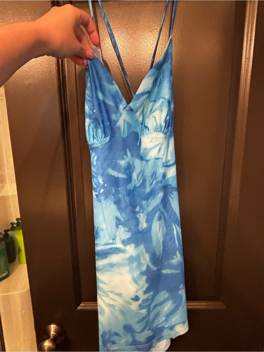Lulu's Blue Tie-Dye Women’s One-Piece dress